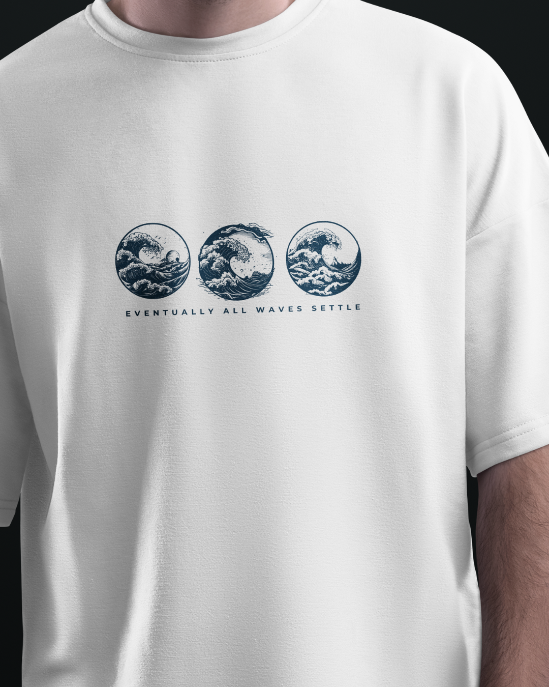 Waves Graphic Designed Oversized T shirts