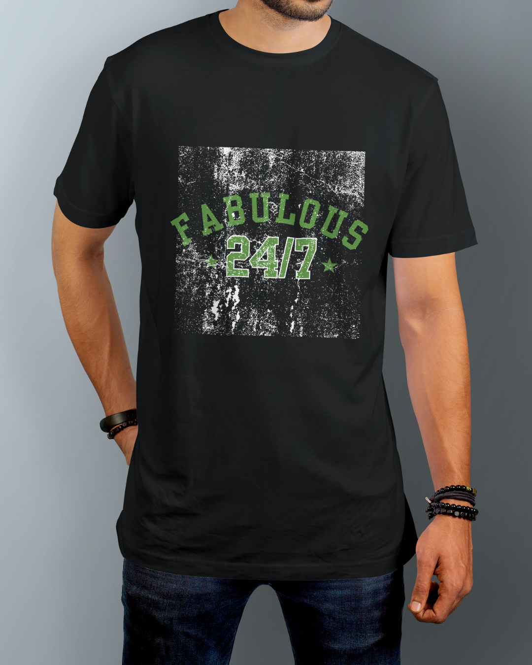 Fabulous 24/7 Graphic Designed Round Neck T-shirt