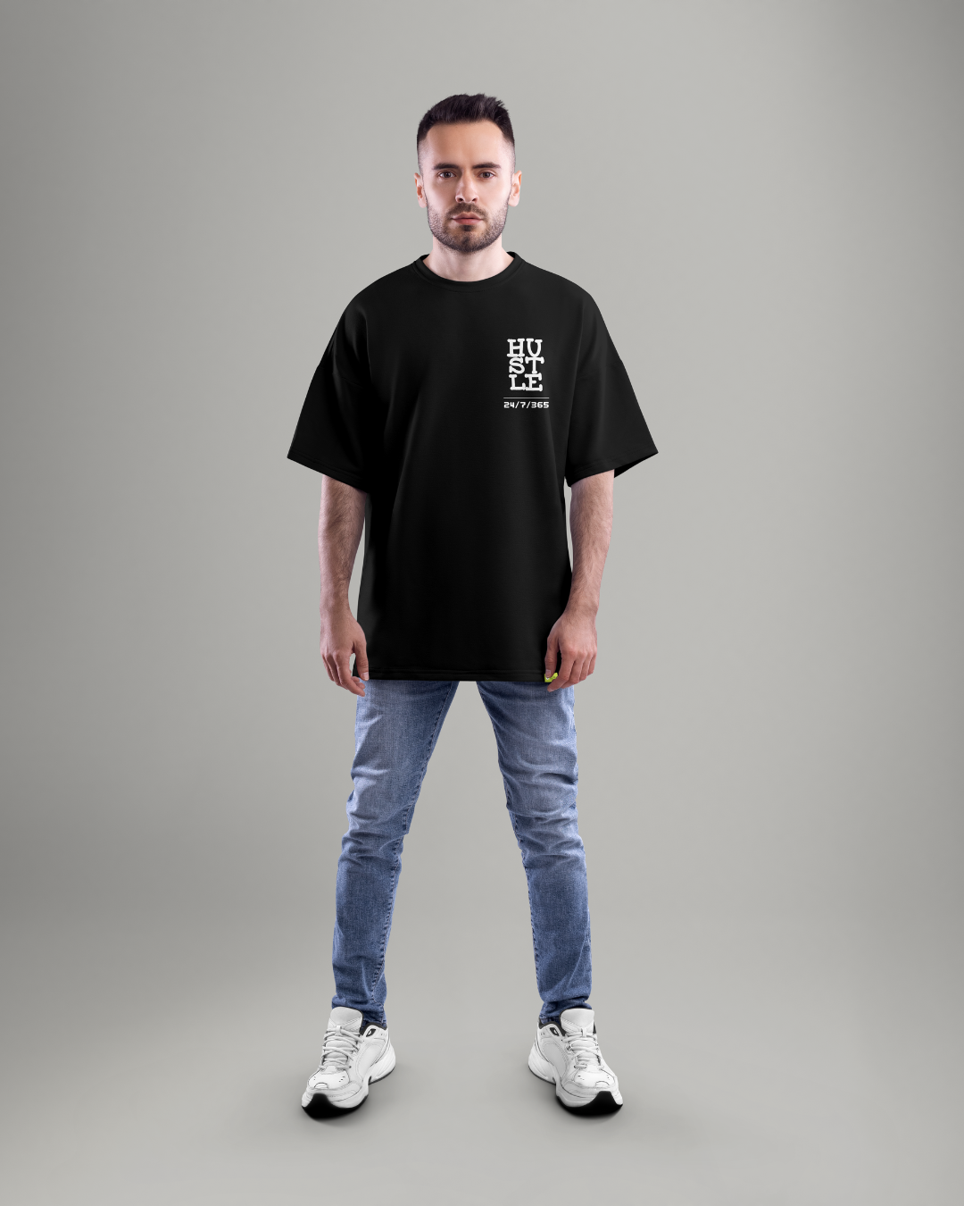 Hustle Harder  Graphic Designed Oversized T shirts