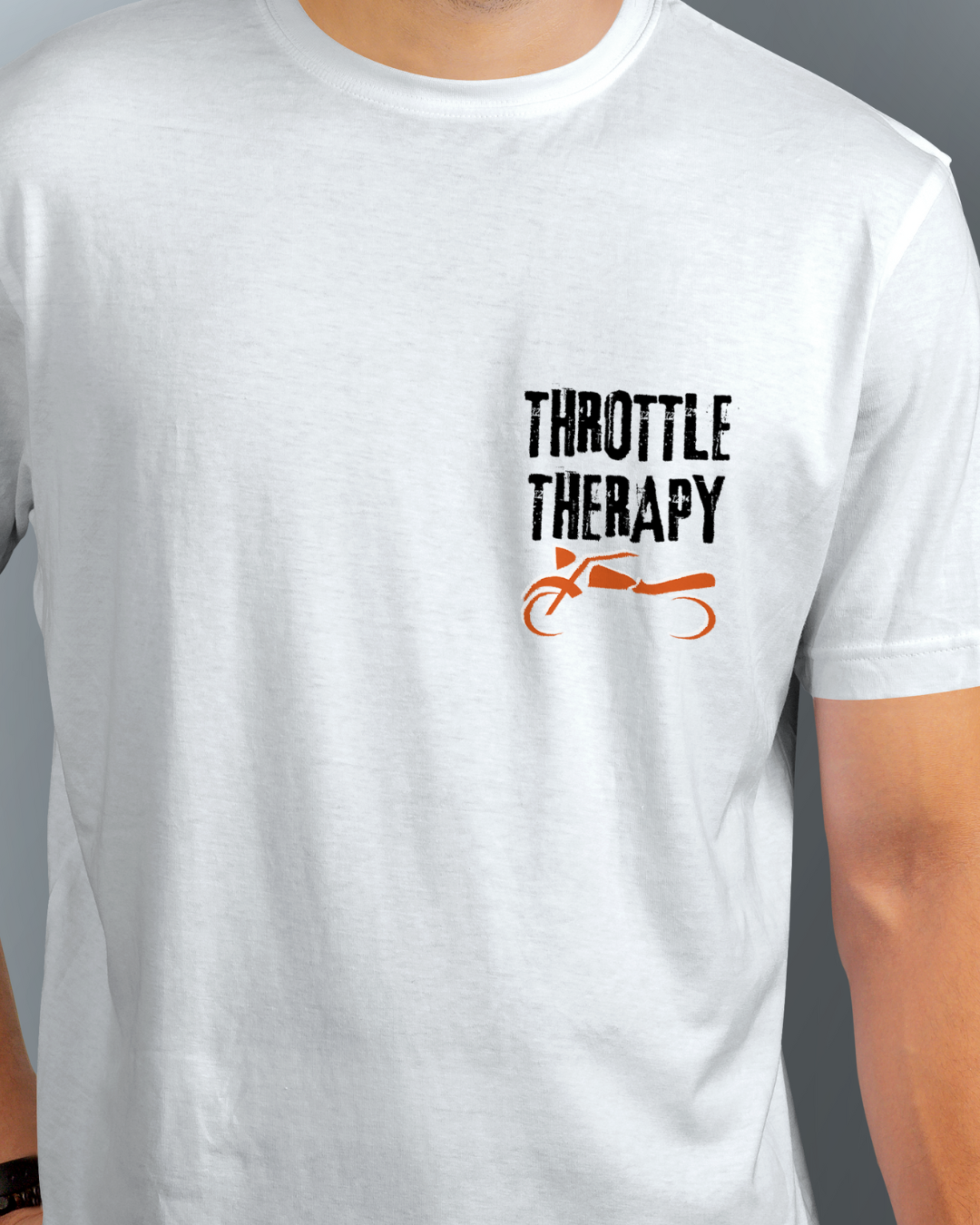 Throttle Therapy Graphic Designed Round Neck T-shirt