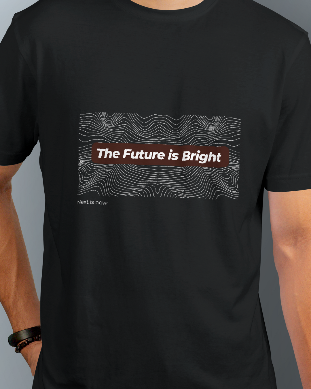 The Future is Bright Graphic Designed Round Neck T-shirt