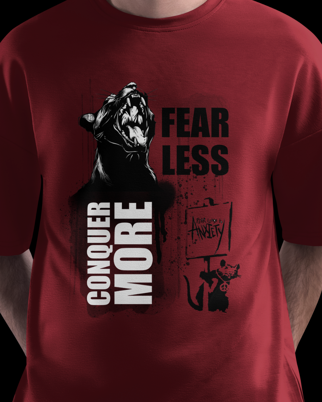 Fearless Graphic Designed Oversized T shirts