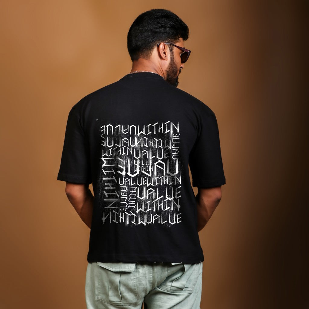 Value Within Black Oversized T-shirt