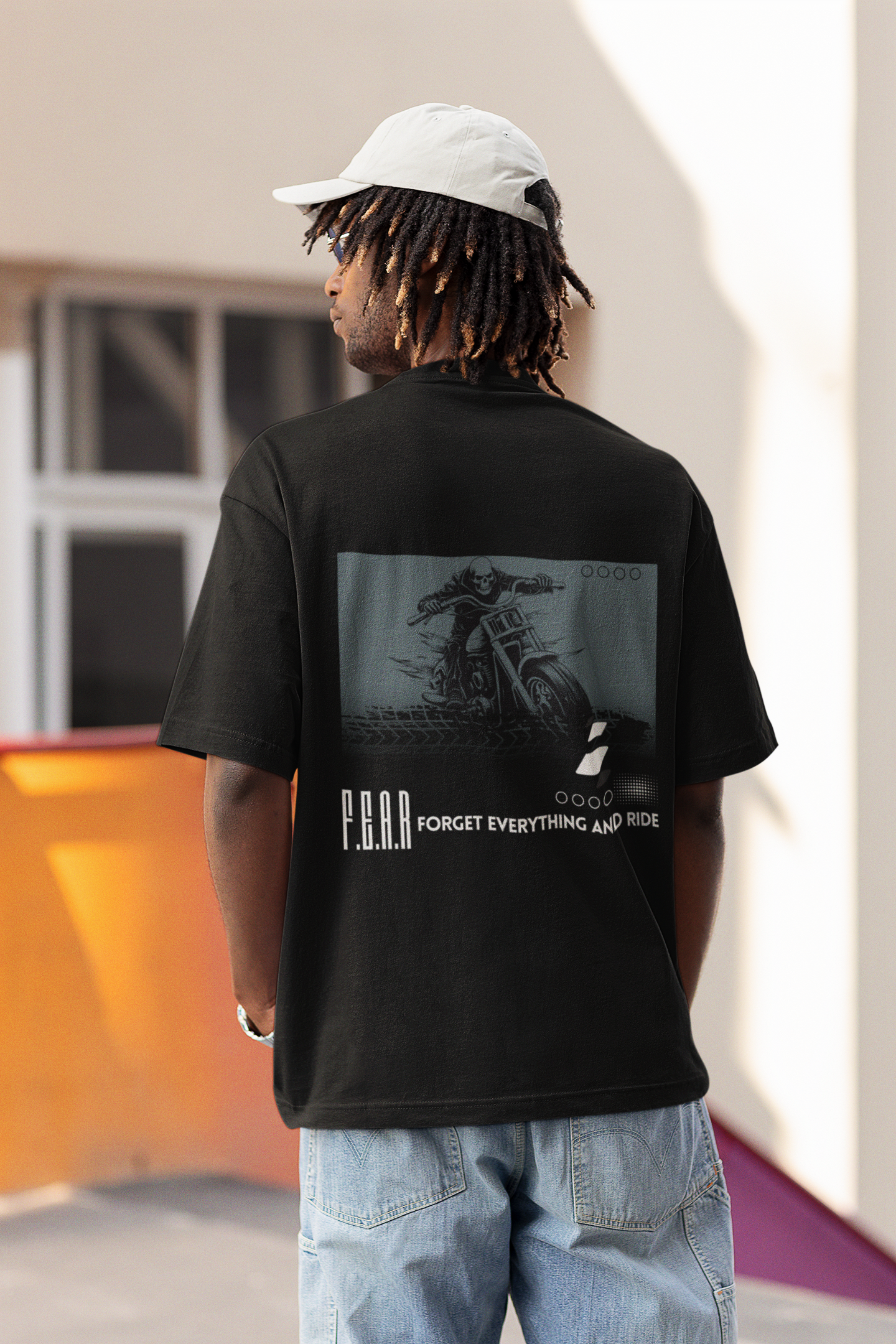 F.E.A.R - Forget everything and Ride Black Oversized T-shirt