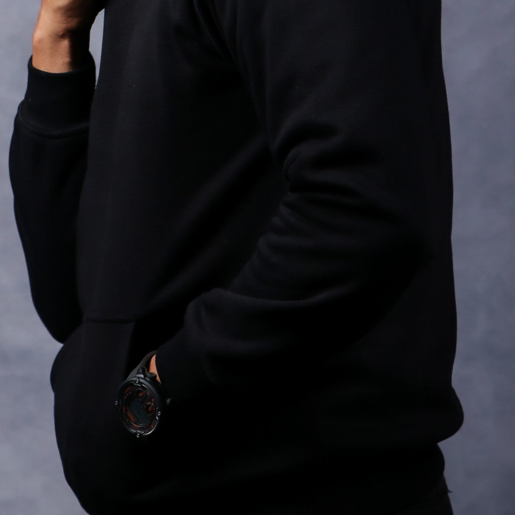 Plain - Black Coloured Hoodie