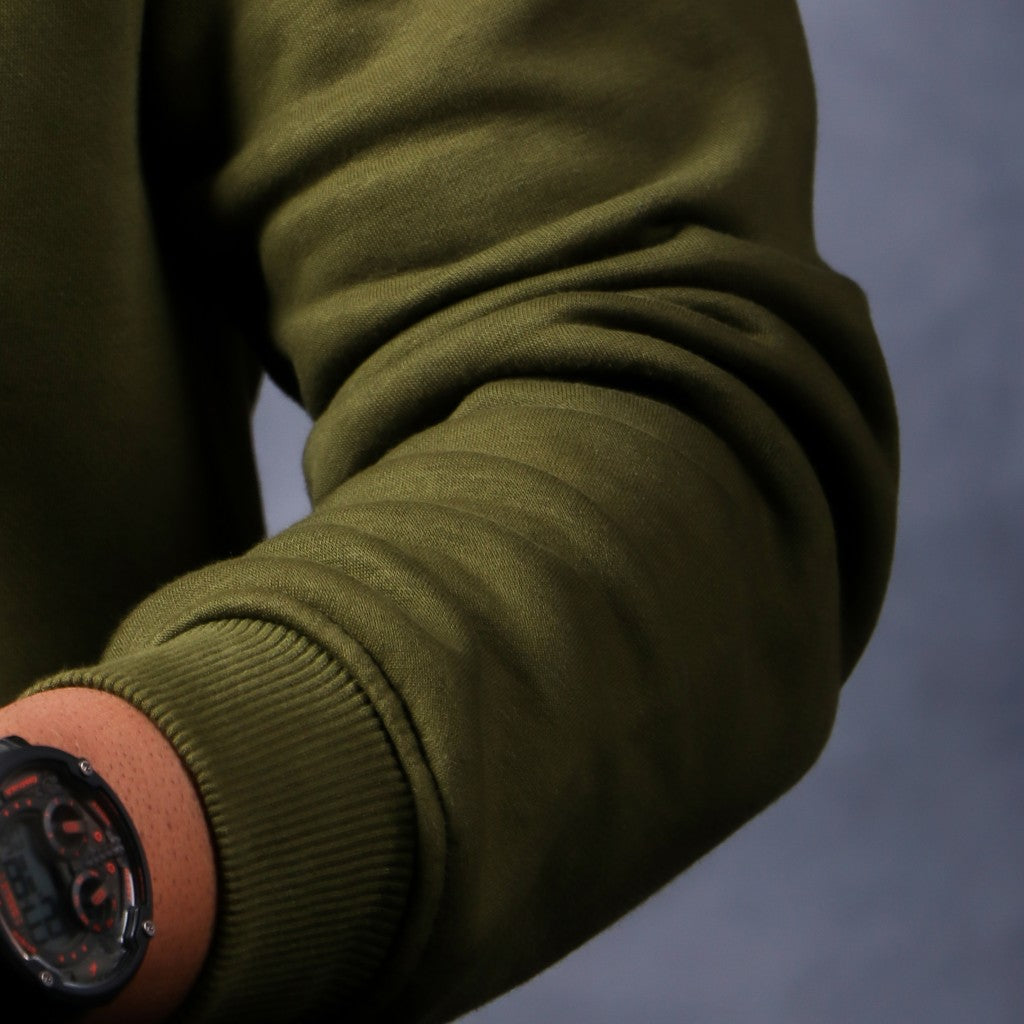 Never Ending Madness - Olive Green Coloured Hoodie