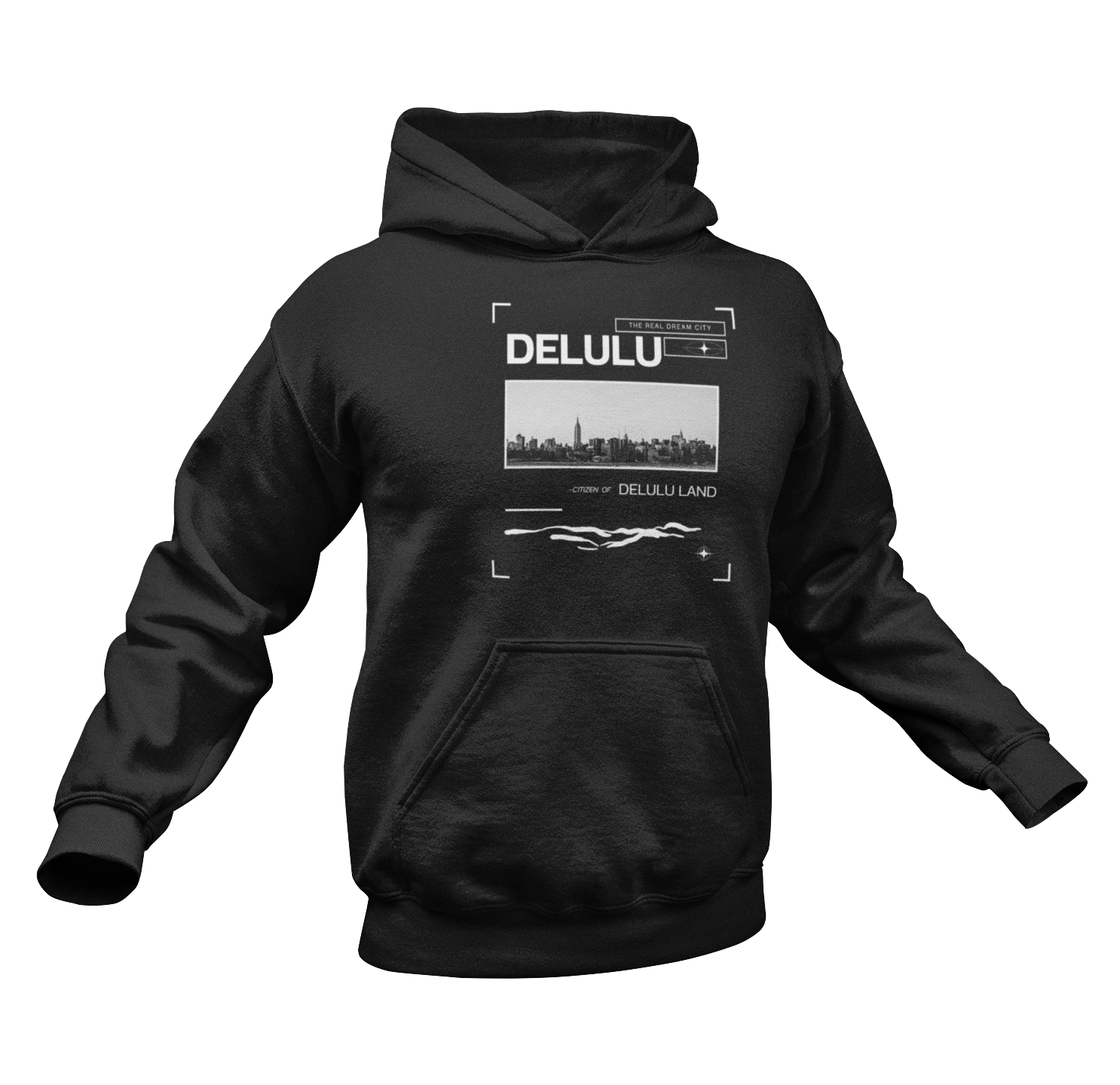 Delulu - Black Coloured Hoodie