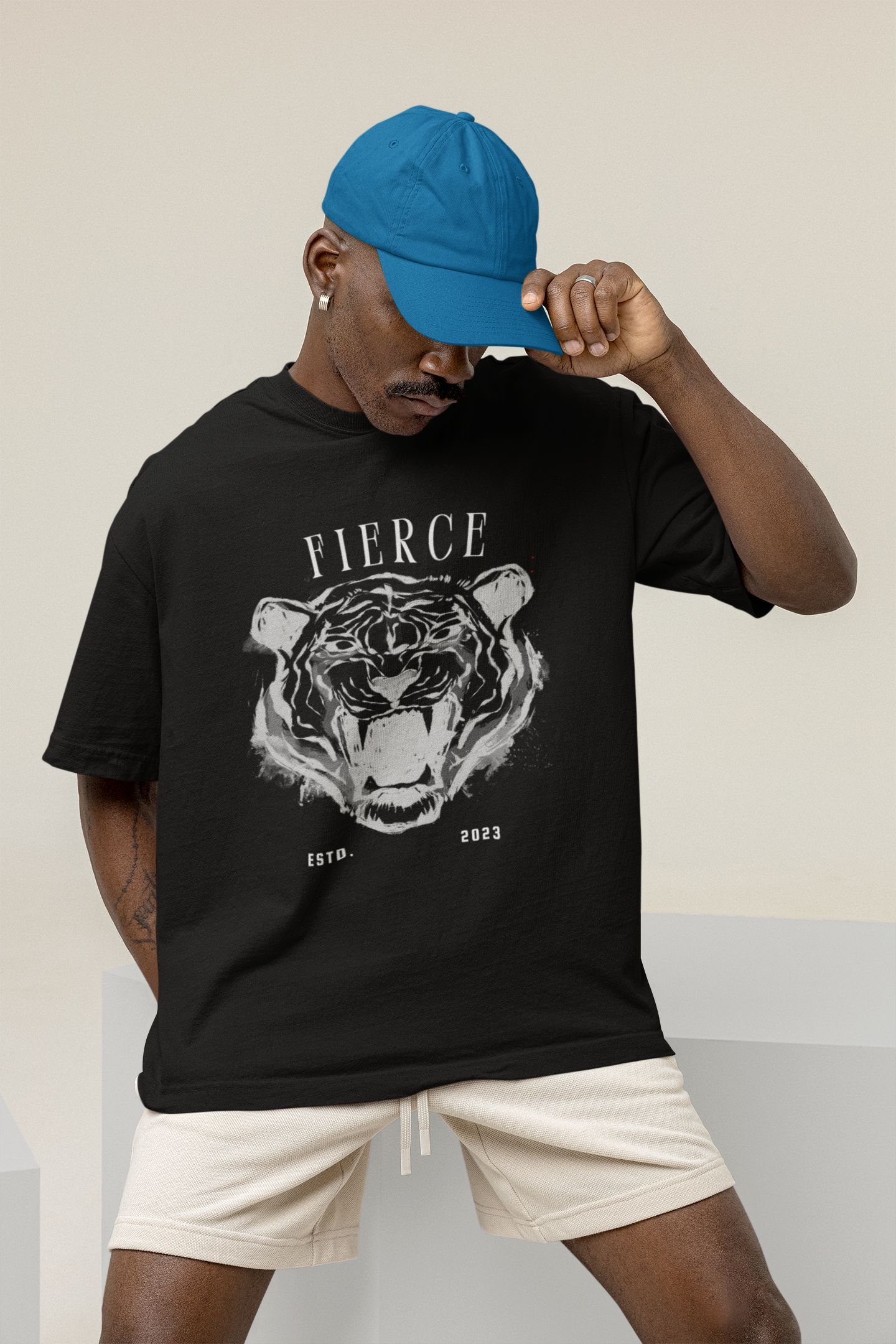 Fierce Black Oversized T-shirt