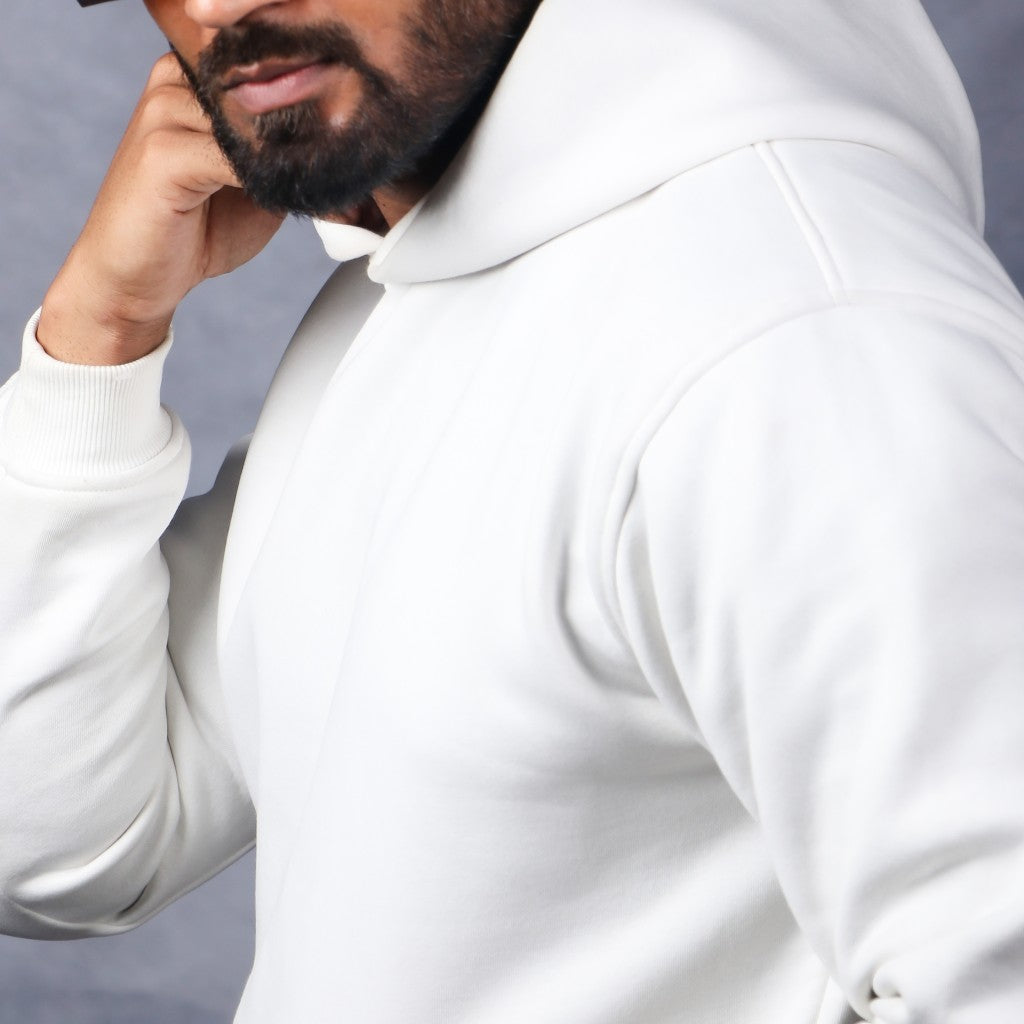 Plain - White Coloured Hoodie
